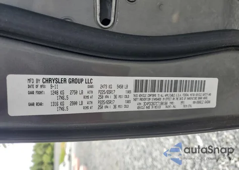 2012 Dodge Journey Sxt из США, поврежденный, VIN 3C4PDCBG7CT180180